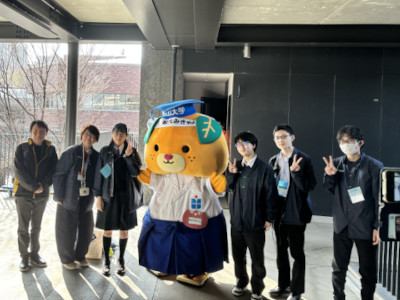 全国大会 「松大みきゃん」との集合写真