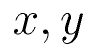 x,y