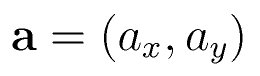 {\bf a}=(a_x, a_y)