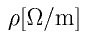 \rho \rm{[\Omega/m]}