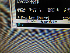 [Esc]xでM-xと表示される