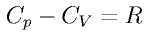 C_p - C_V = R
