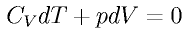 C_V d T + p d V = 0