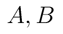 A, B