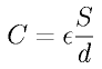 C = \epsilon \frac{S}{d}
