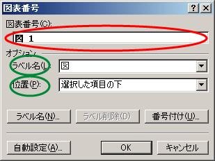 画像をクリックして、[挿入]→[参照]→[図表番号]